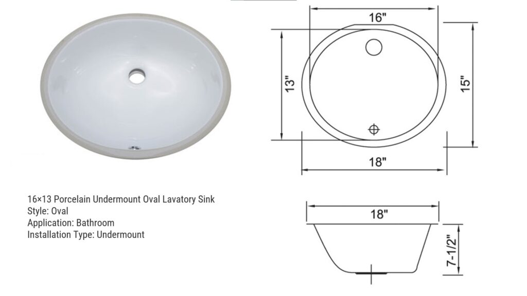 Porcelain Undermount Lavatory Sink in Raleigh, NC