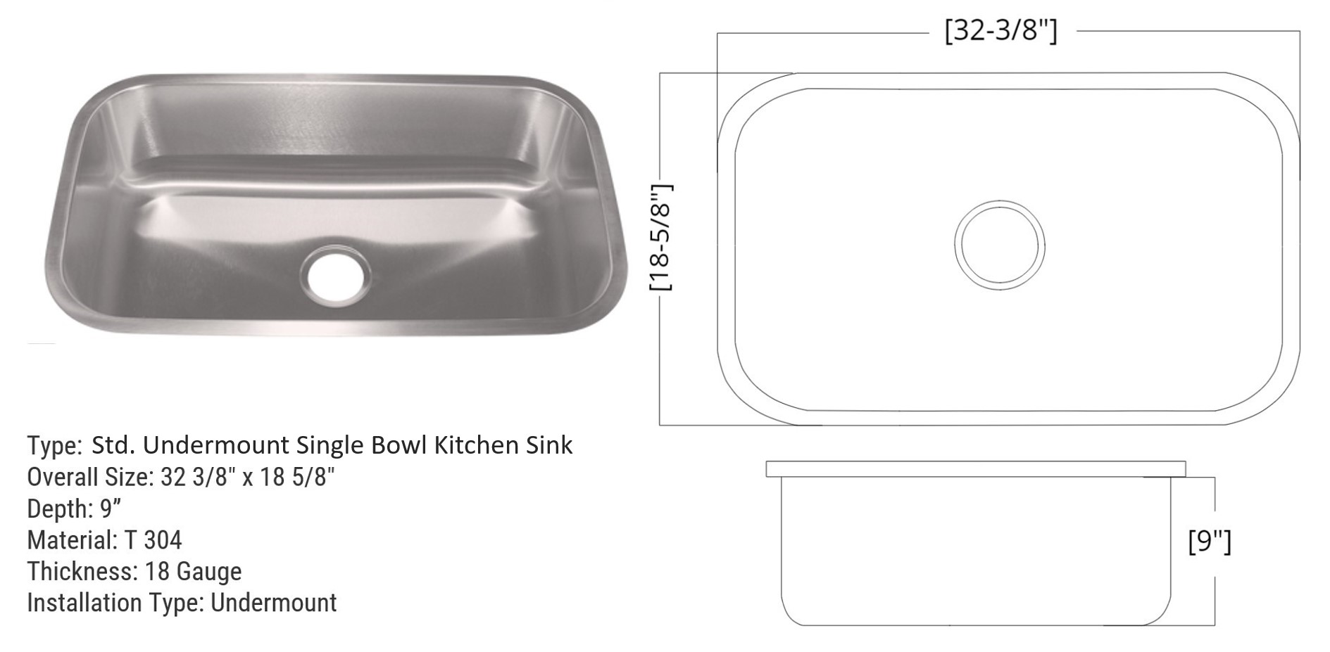 Single Bowl Undermount Stainless Steel Sink Installation in Raleigh, NC. 
