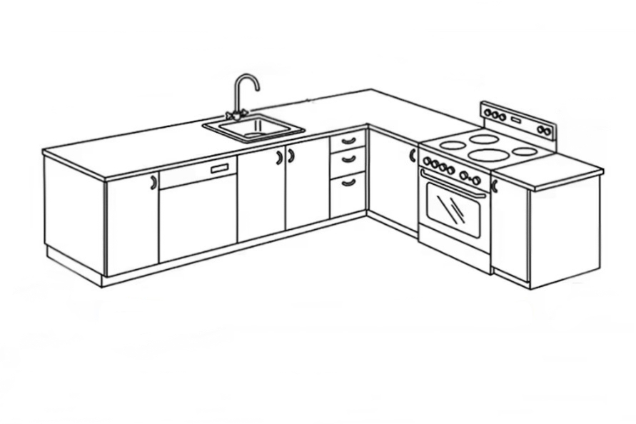 Kitchen Countertops Simple Sketch by Natural Gallery Kitchen & Bath